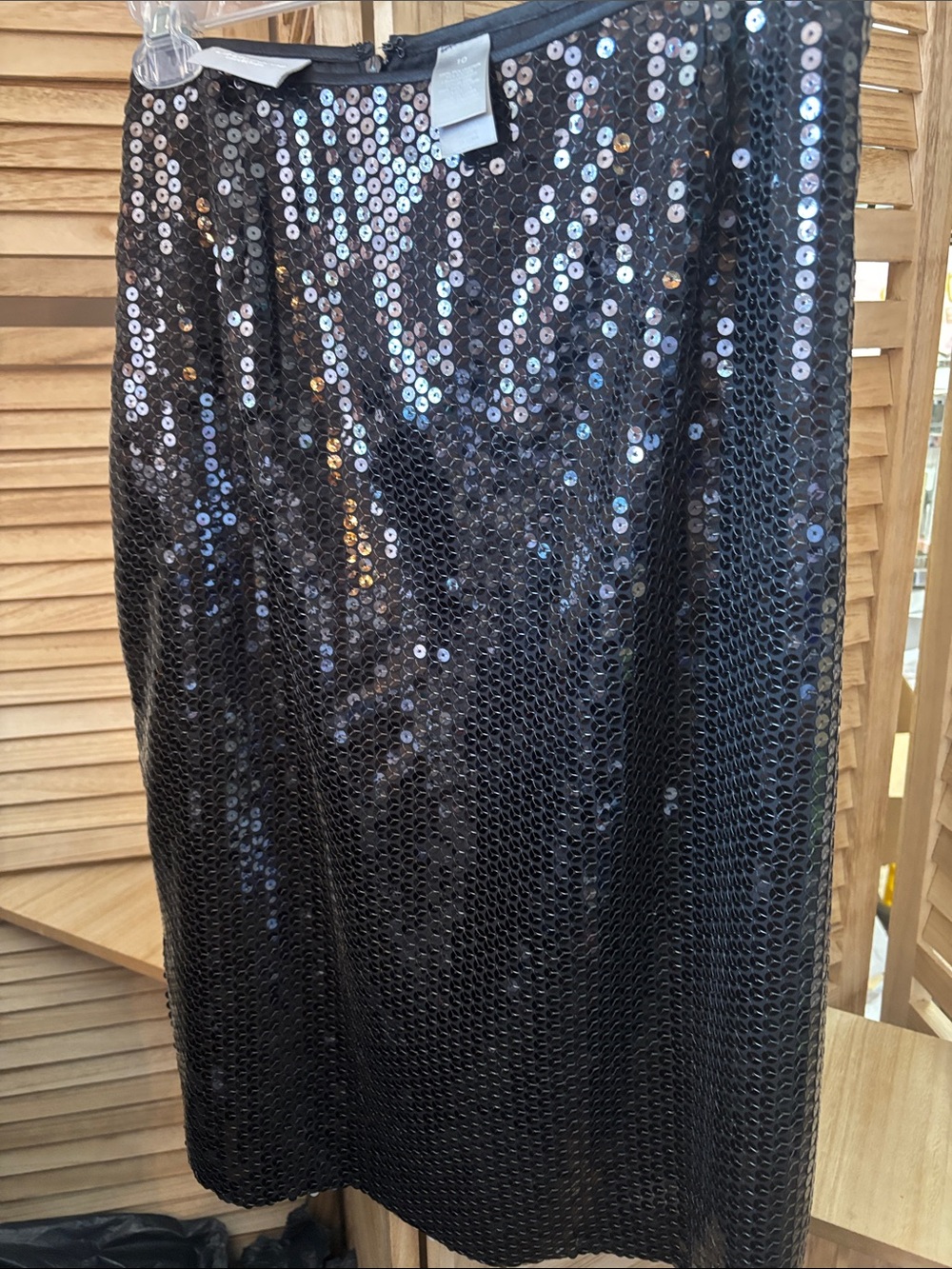 Liz Claiborne Black Sequin  Skirt 10